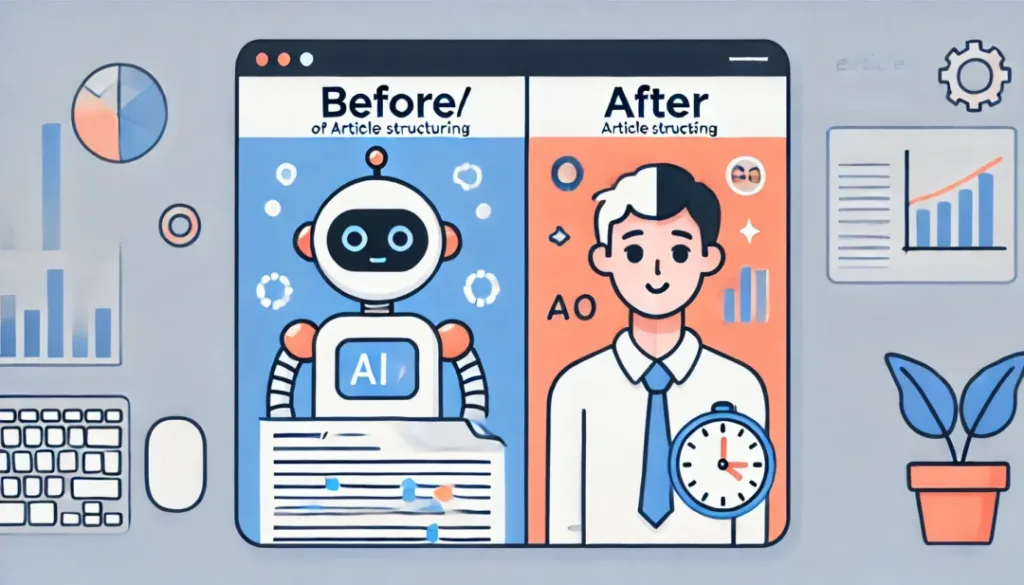 実践例生成AIを使った記事構成の beforeafter