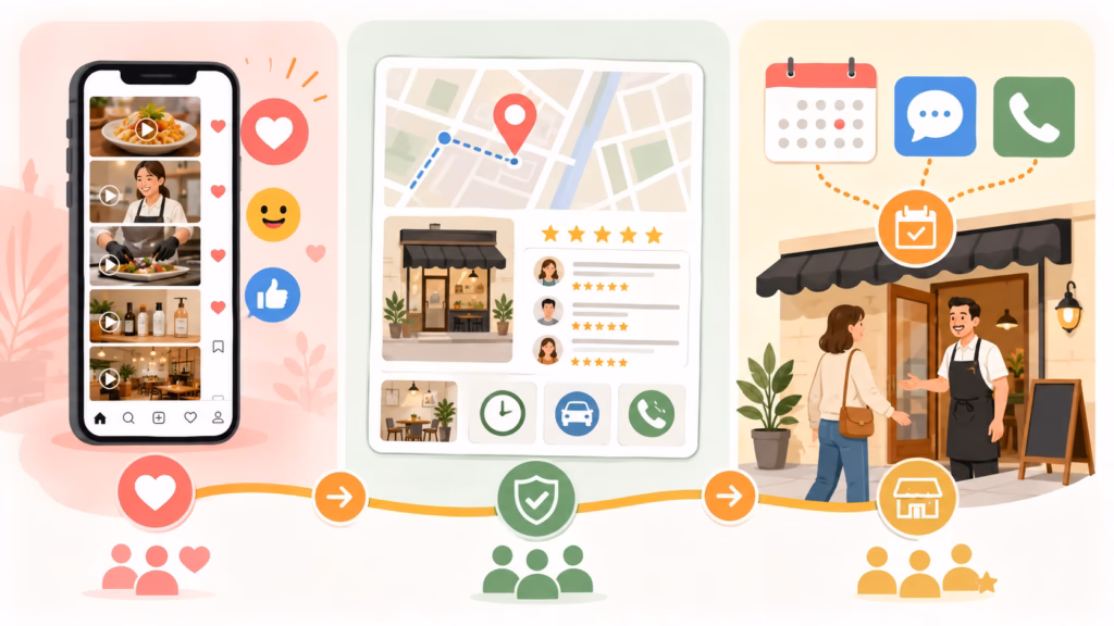 「SNSを見た人は、そのあとGoogleマップを確認している」
