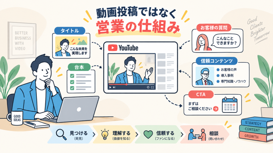 動画投稿ではなく営業の仕組み